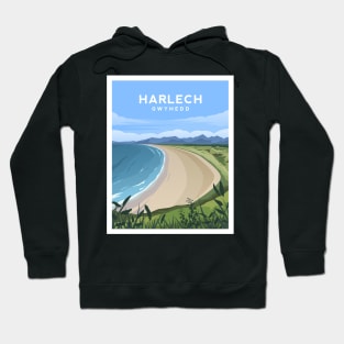 Harlech Beach, Gwynedd North Wales Hoodie